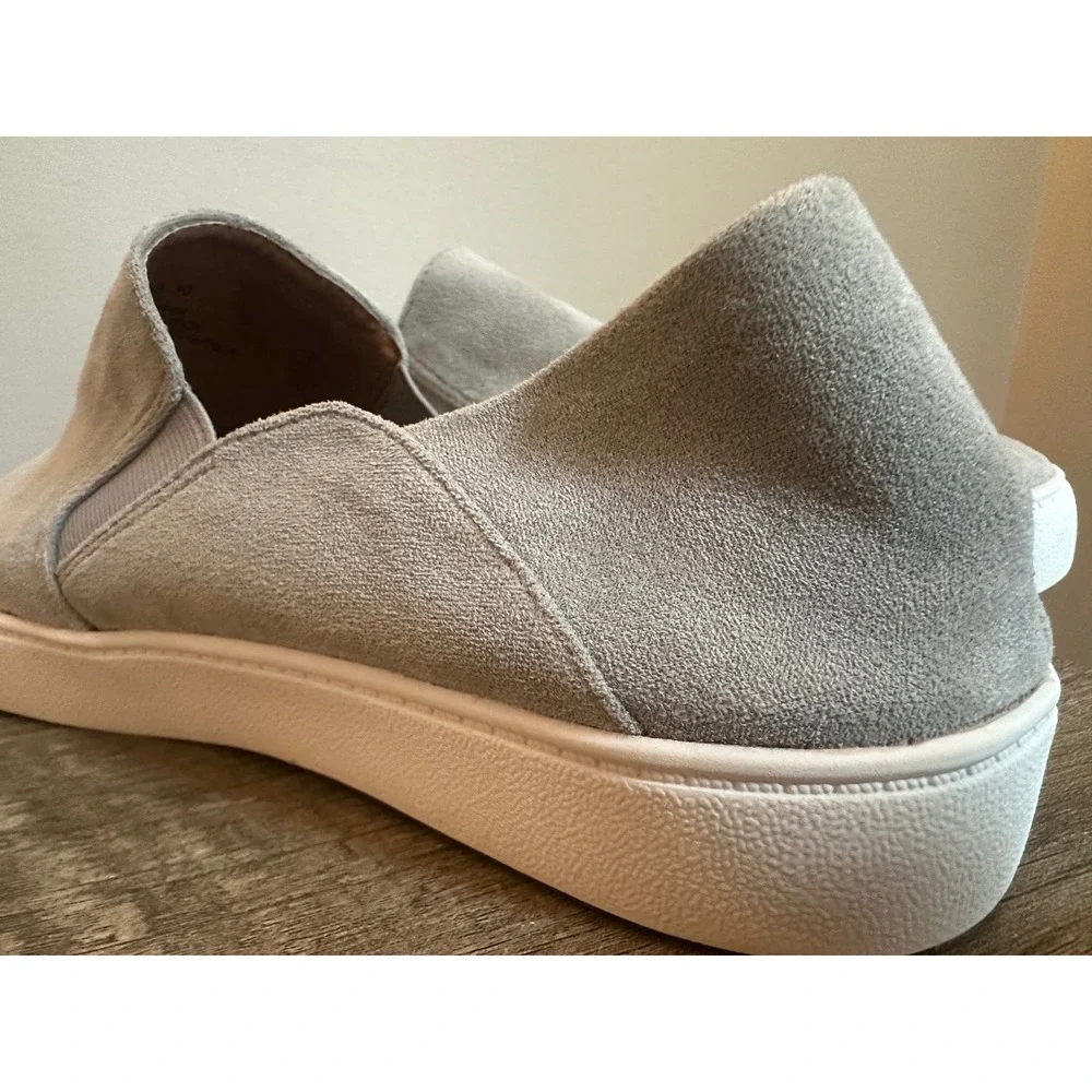 Steve Madden Fayna Suede Slip On Sneakers Loafer Flat Gray Women Size 10, NWOT‎